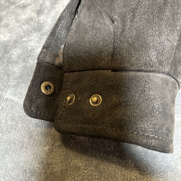 NRA Lifetime Member Suede Leather Jacket Large Black Burk's Bay True Patriot - Picture 14 of 15